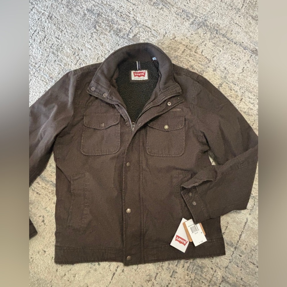 Levi's Dark Brown Military Field Jacket size medium